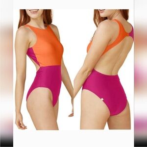 Pink + Orange Summersalt swimsuit